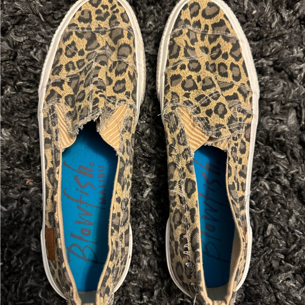 Blowfish Tan Leopard Print Sneakers